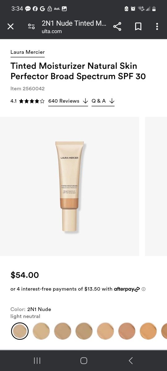 Laura Mercier Tinted Moisturizer