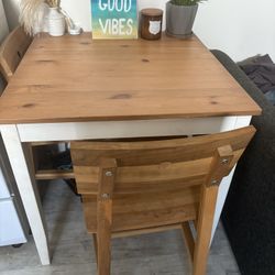 Small Kitchen Table And Chairs, Small Couch, Large Storage Coffee Table And Desk And Chair 