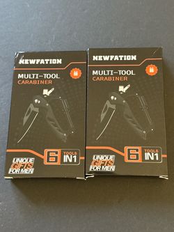 NewFation 6-in-1 Multi-Tool Carabiner – 2 Pack
