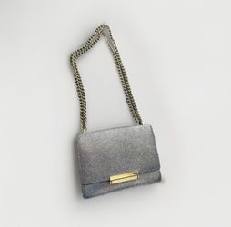 Kate Spade New York Burgess Court Blue Grey Sparkle Chain Shoulder Crossbody Bag