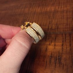 14 K Gold Over Sterling Silver 