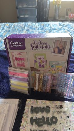 Crafter's Companion Balloon Sentiments Stamp & Die Kit