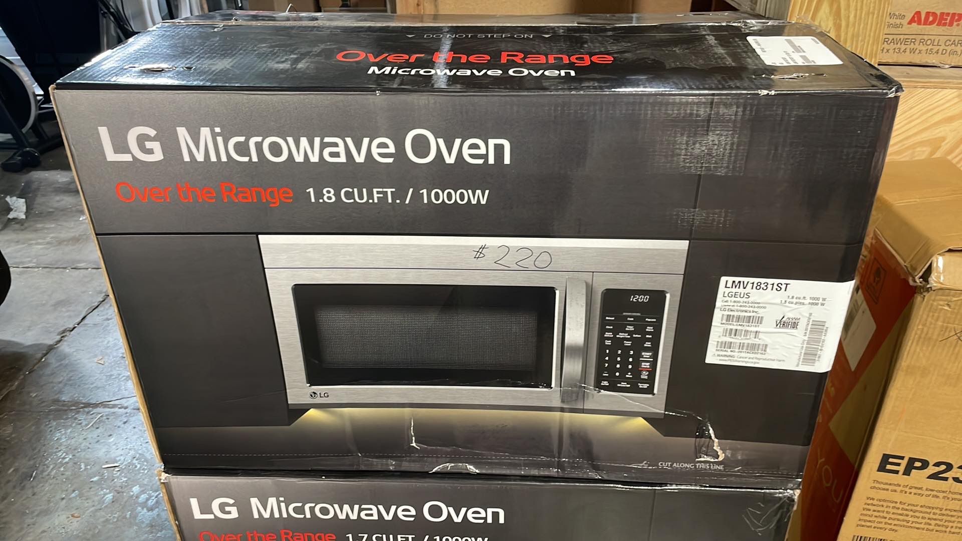 LG 1.8 Cu. Ft. OvertheRange Microwave with Sensor Cooking and