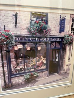 Framed “Cotswold Bakery” limited edition with artist signature