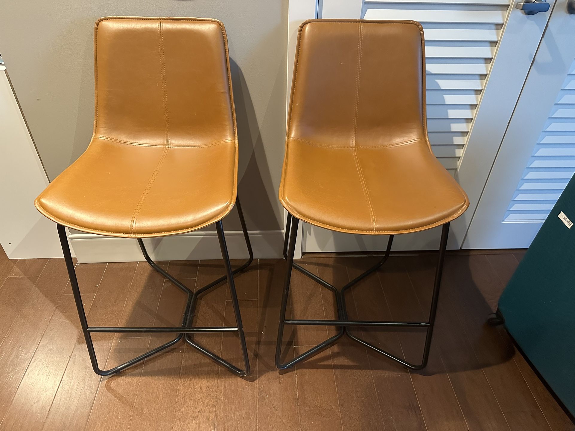 Modern Counter-Height Bar Stools (Set of 2)