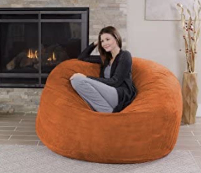 Big Bean Bag Chair Orange