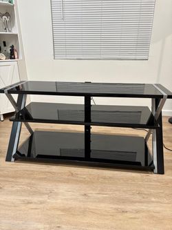 TV stand with shelves