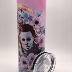 Michael Myers Halloween Coffee Cup Thermo Tumbler Termo Stainless Steel With Straw