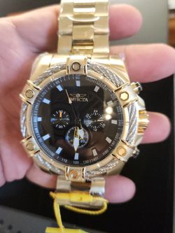 Brand New Invicta Bolt 52mm Gold Men's Watch