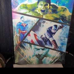 Comic Heroes 3D Holographic Triple Transitional Lenticular Poster 