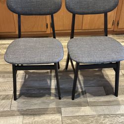 Two Basic Kitchen Table Chairs Sell The Pair 