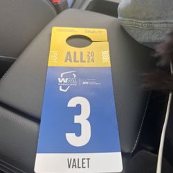WMO Valet VIP Parking Pass