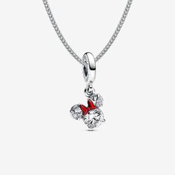 Pandora Minnie Mouse Holiday Dangle Charm Necklace Set