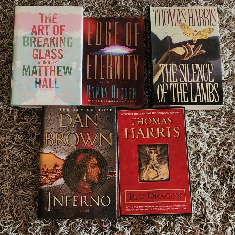 Lot Of 5 Drama / Suspense Novels / Books - Authors Include Harris, Brown, Hall, Acorn