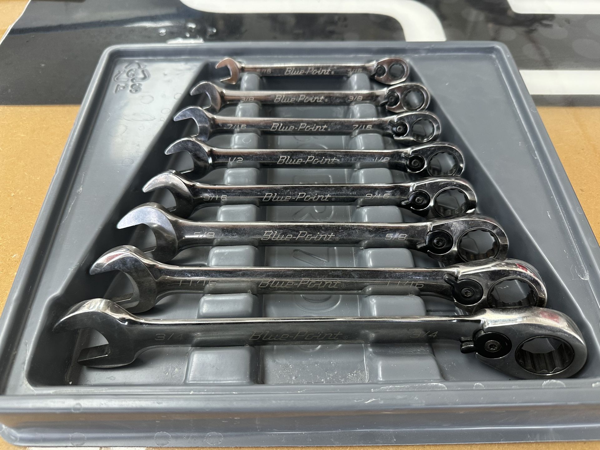 Blue Point, 8 pc, 12 Point SAE ratchet Set (3/4”-5/16”)