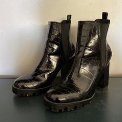 Faux Alligator Booties