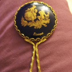 Limoges Mirror Navy Blue With Gold