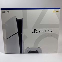 New Sony PlayStation 5 Slim Disc Edition PS5 1TB White Console Gaming System