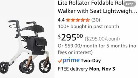 Drive Medical AeroWalk Ultra-Lite Rollator Foldable Walker NEW!