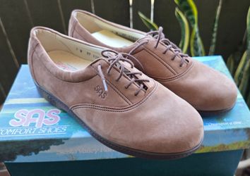 *Brand New* SAS Whisper Womens Shoes sz 7 W Brown Suede Comfort Oxfords  NIB