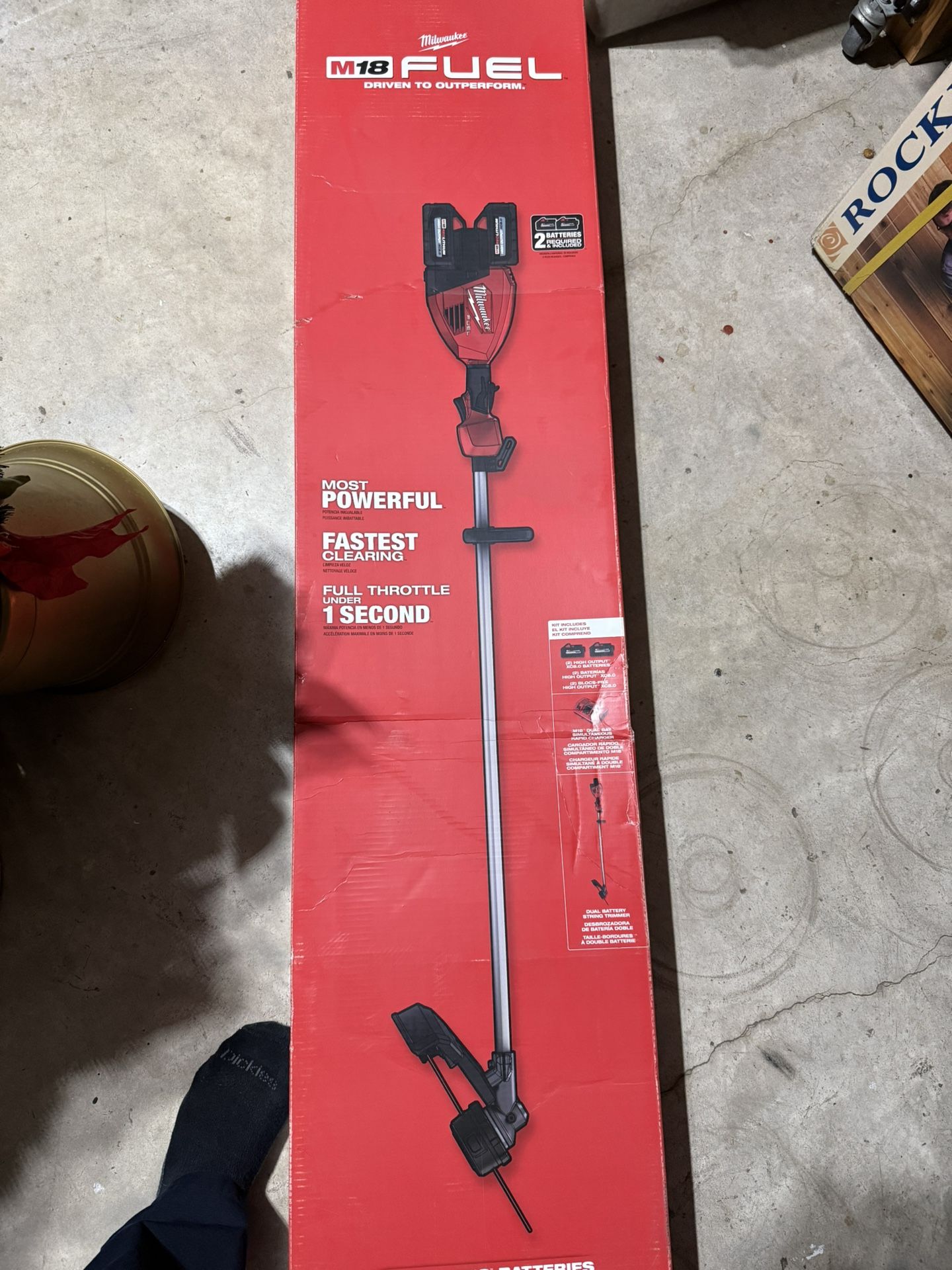 Milwaukee Dual Battery String Trimmer With (2) XC 8.0 Batteries