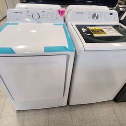 Samsung  Top Load Washer And Electric Dryer Set New Scratch And Dents 6month's Warranty 