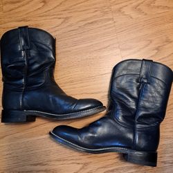 Girls Sz. 3 Navy Leather Boots