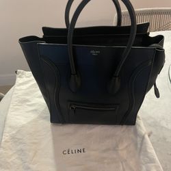 Authentic Celine Black Mini Luggage Calfskin