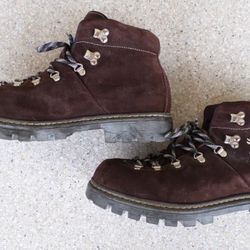 Vintage Suede Hiking Boots