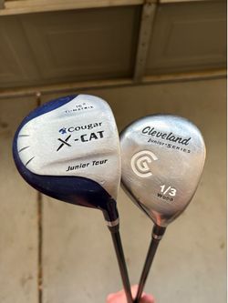 Set of kids golf clubs