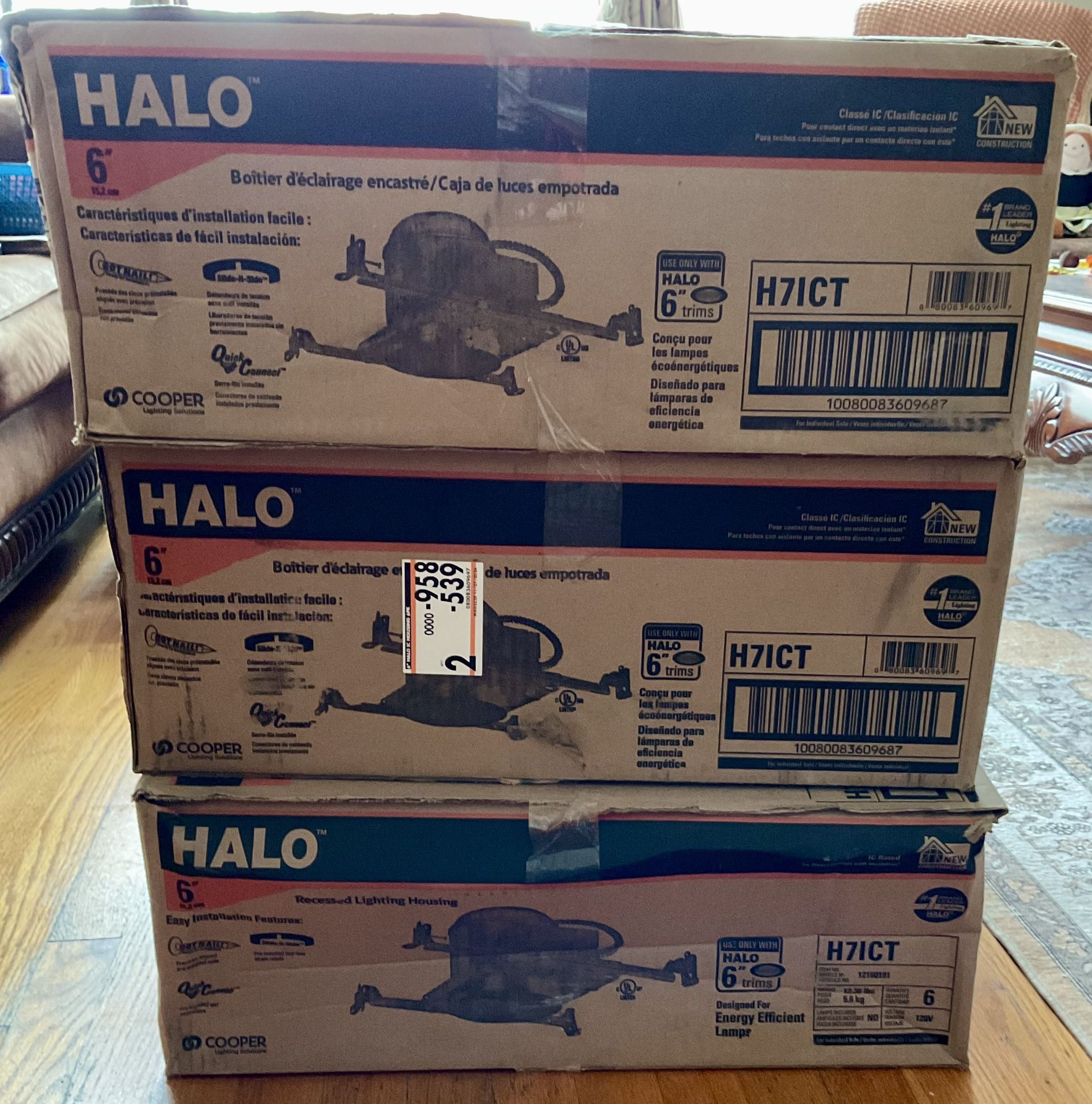 HALO H7 6 in. Aluminum Recessed Lighting Housing for New Construction Ceiling, Insulation Contact - New