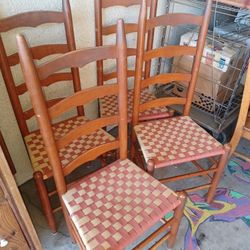 4pc Set Ladder Back Chairs 