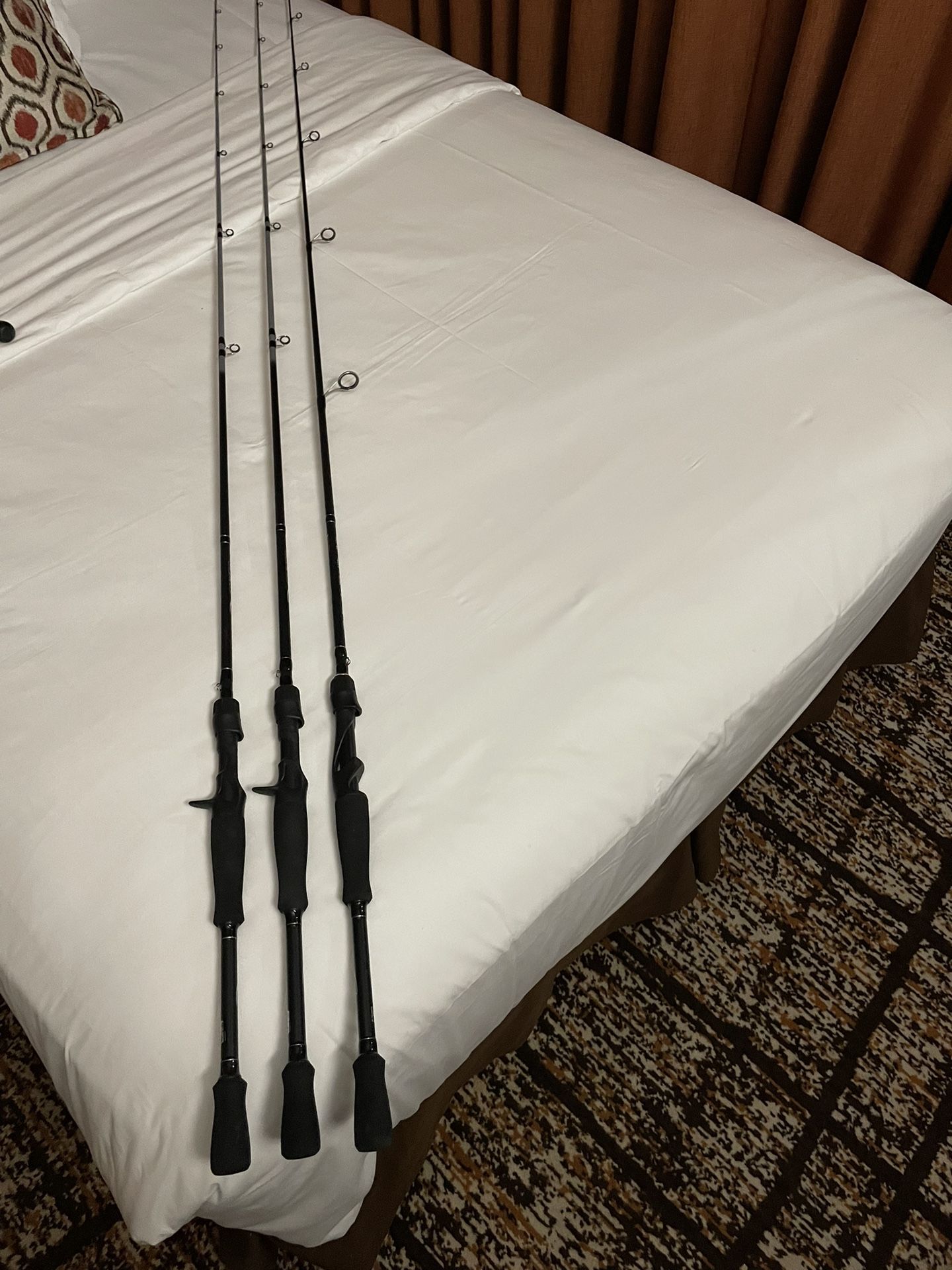 3 Rods & 3 Reels And Tackle 