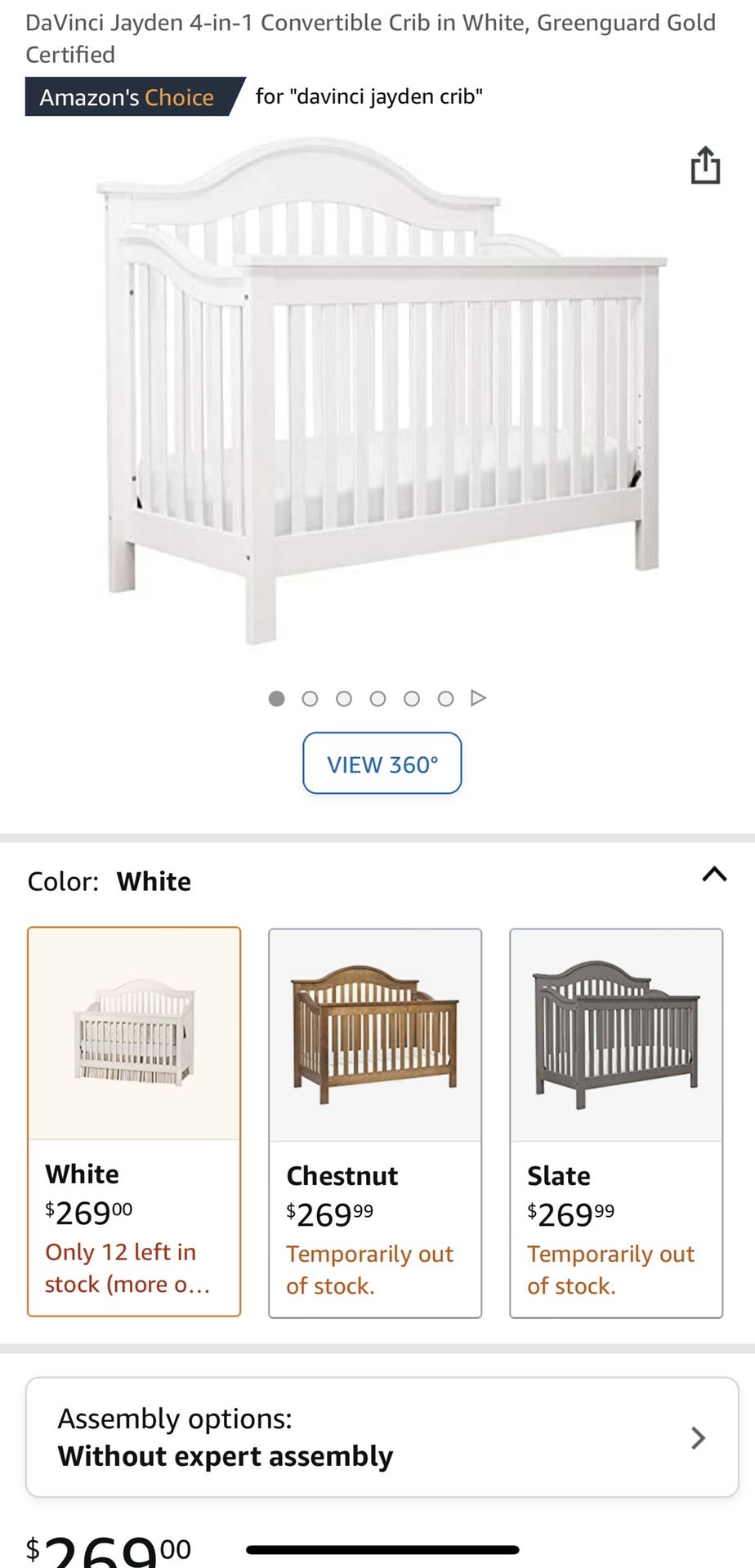 Davinci jayden crib best sale manual