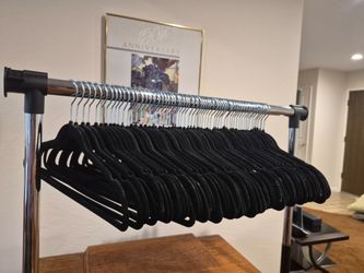 Set of 60 Black Velvet Hangers