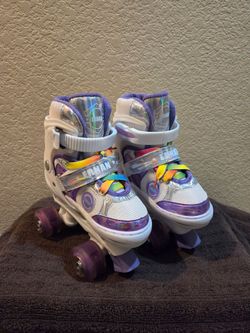 Kids size skates with protective