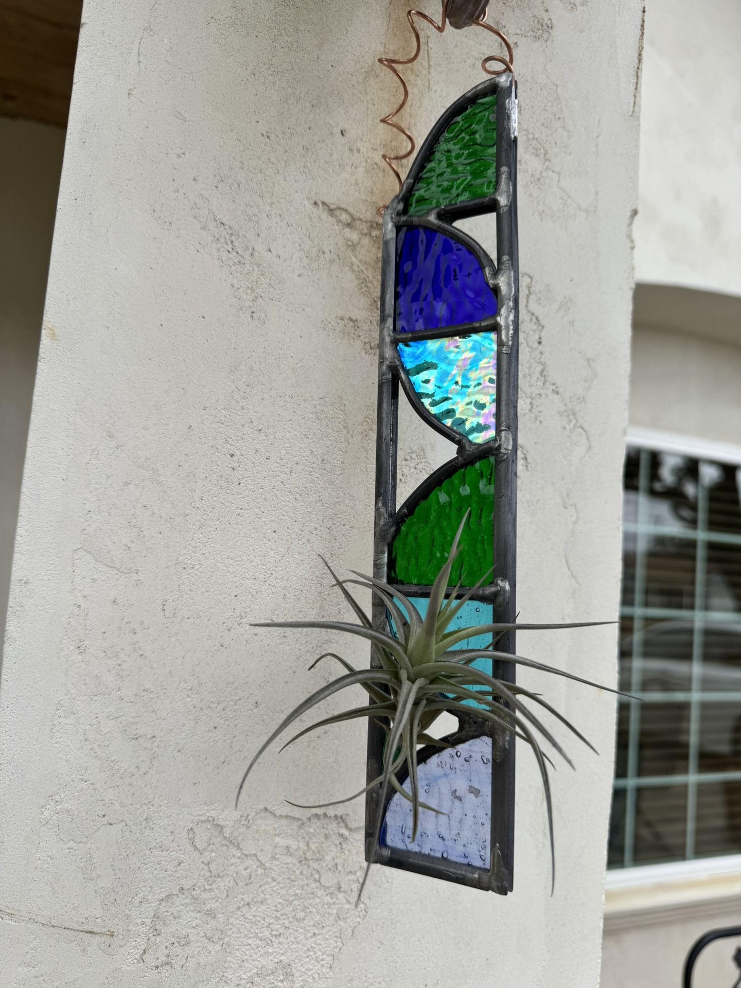 Stained Glass Holder With Air Plant