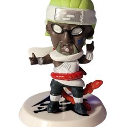 4.75" Naruto Shippuden Killer Bee Chibi-style Masters Miniature Figure W/ Stand. This is a miniature action figure or keychain of Killer Bee from the 