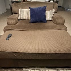 Oversized couch, loveseat, chair and ottoman