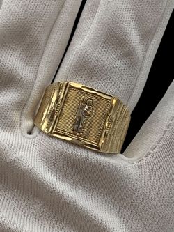 Gold St Judas mens ring #32004