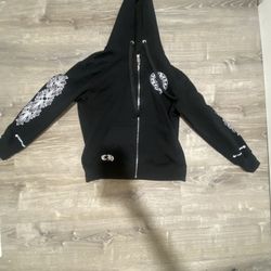 Chrome Hearts Los Angeles Zip-Up Hoodie Sweatshirt 'Black'