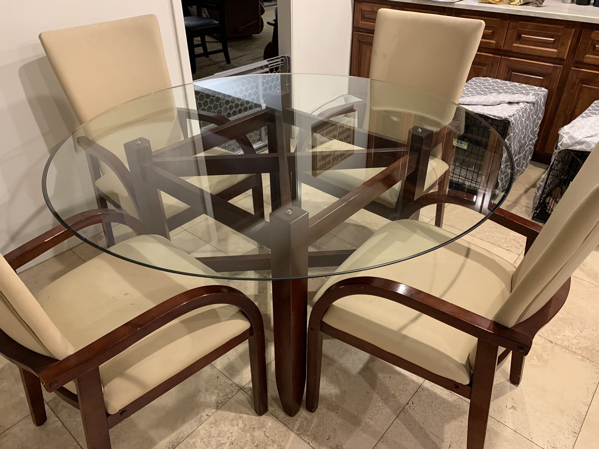 Glass Kitchen table with chairs!