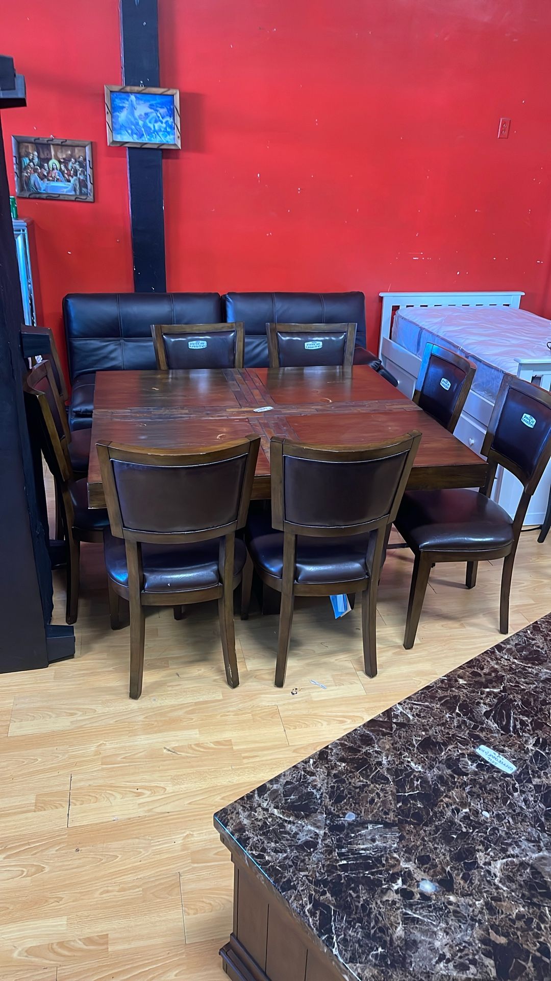 Nice Square Dinning Table With 8 Chairs  