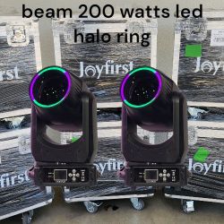 joyfirst beam 200 watts led moving head gobo prism halo ring (2lights and case)
