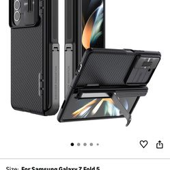 Nillkin for Samsung Galaxy Z Fold 5 Case with Kickstand & Hinge Protection [Slide Camera Cover] CamShield Pro Slim Protective Phone Case for Galaxy Z 