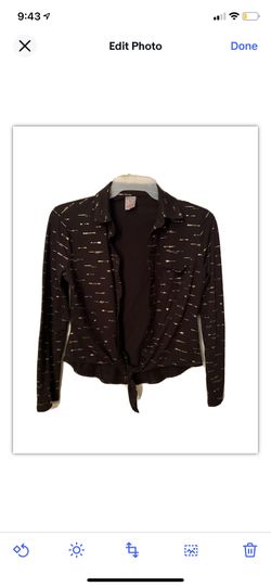 No Boundaries Women’s Long Sleeve Shirt, Size Small