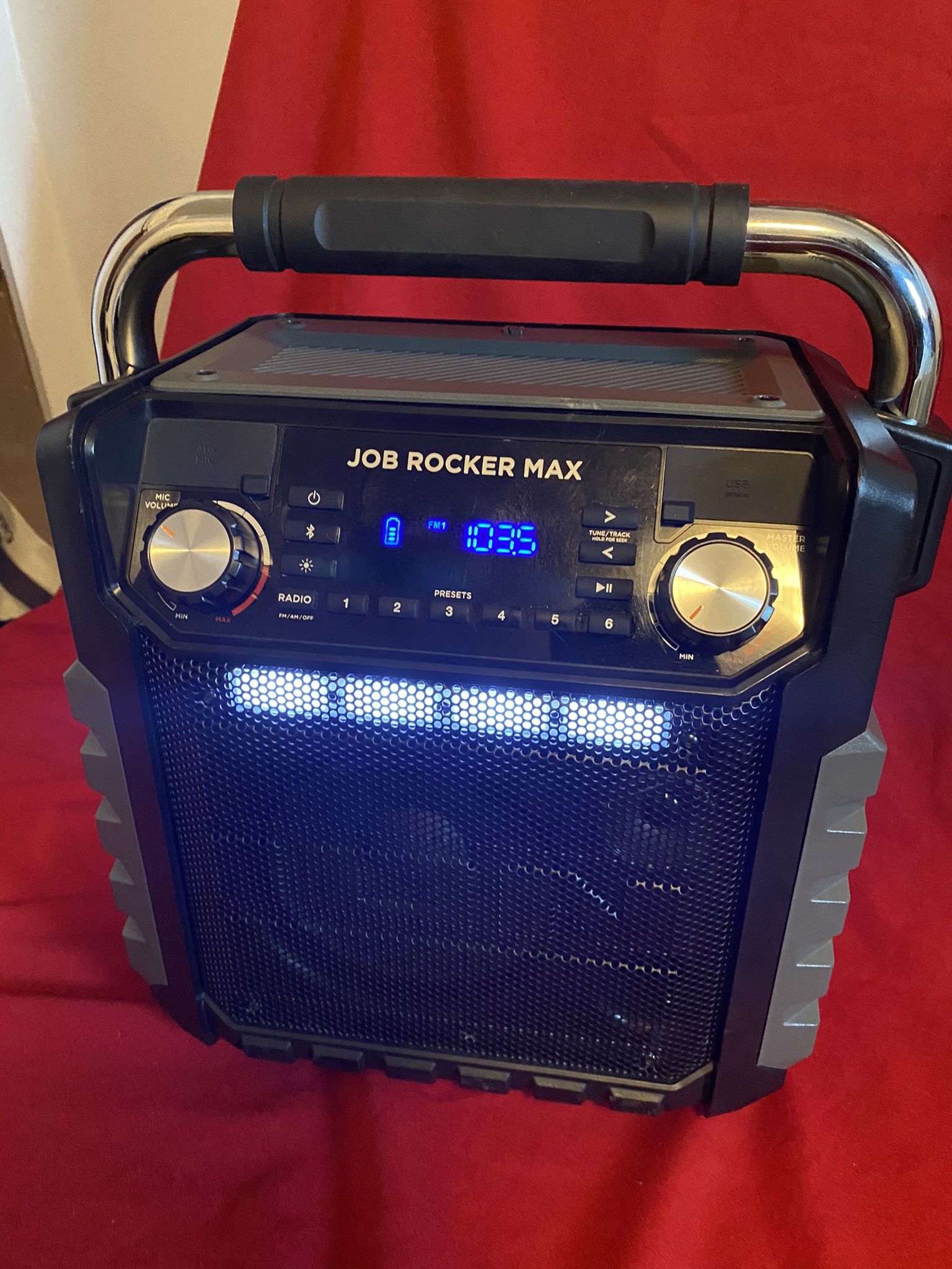 ION Job Rocker Max Bluetooth Portable Speaker w/LED Lights for Sale in