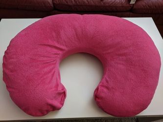 Boppy luxe breast feeding nursing pillow, velvet pink