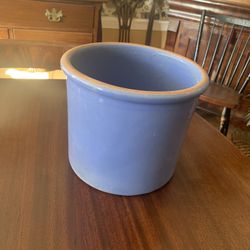 Vintage Blue Stoneware 2 Gal Crock