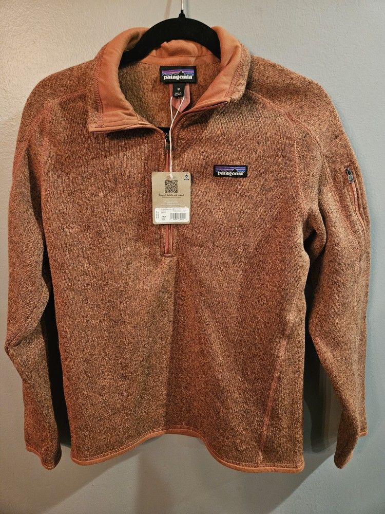 Patagonia Women's Better Sweater 1/4 Zip Pullover (Burl Red) 25618 - medium